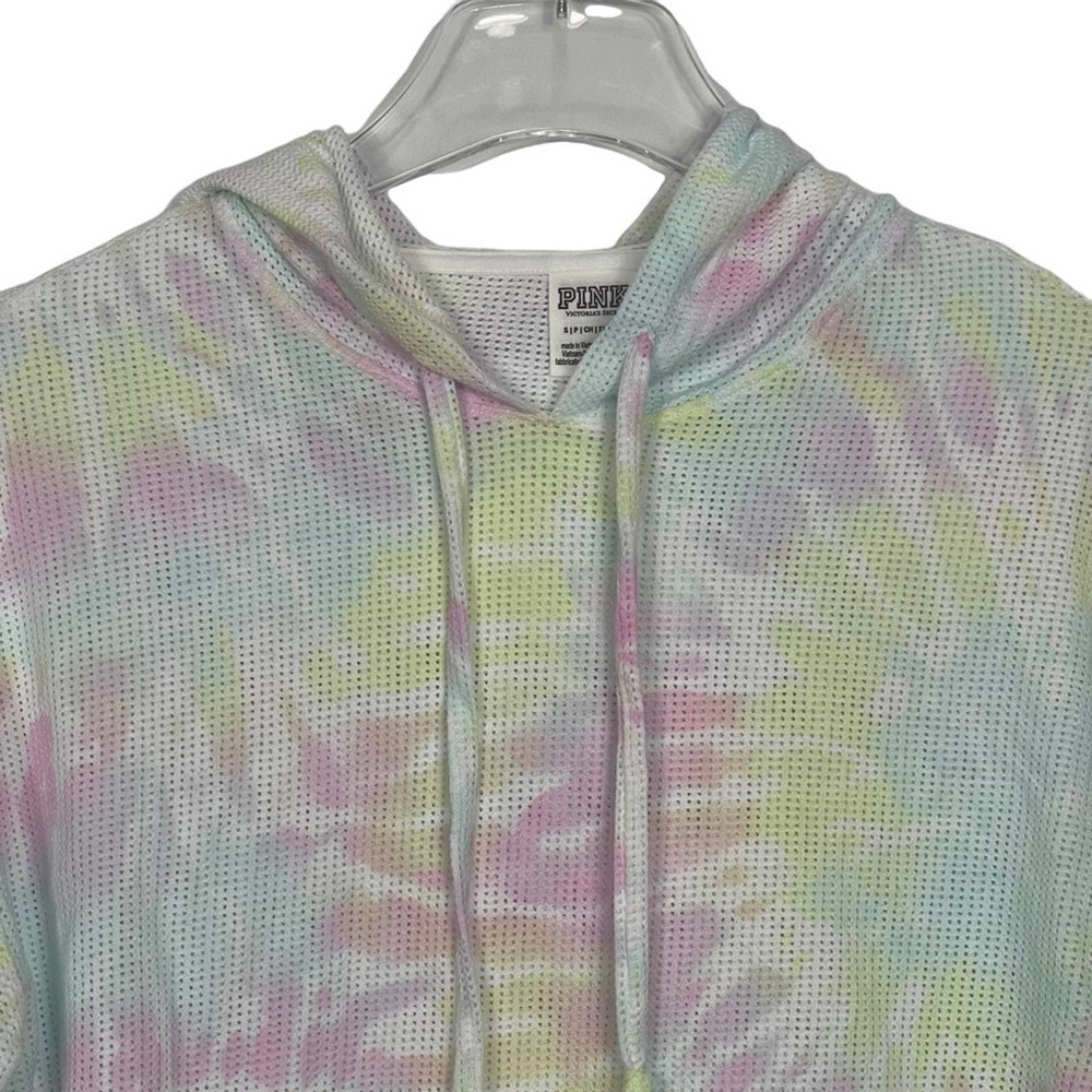 PINK Victoria's Secret Tie Dye Mesh Hoodie Size Small - Picture 3 of 7